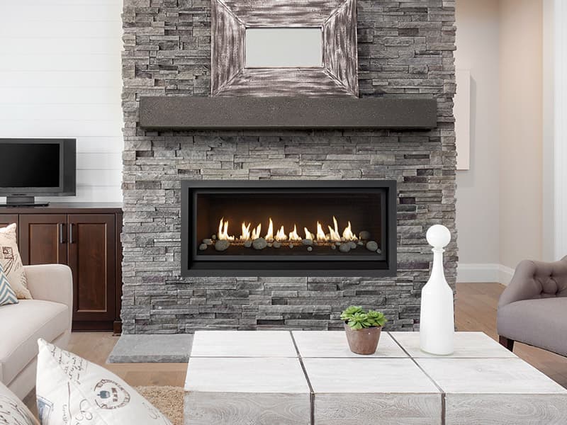FPX ProBuilder Linear Deluxe - concrete mantel install