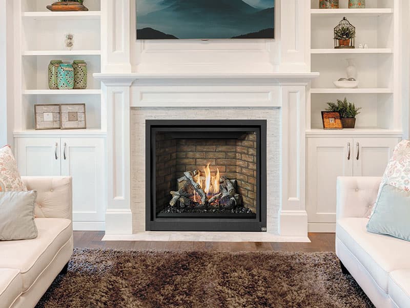 FPX ProBuilder 42 Traditional - brick surround, birch logs
