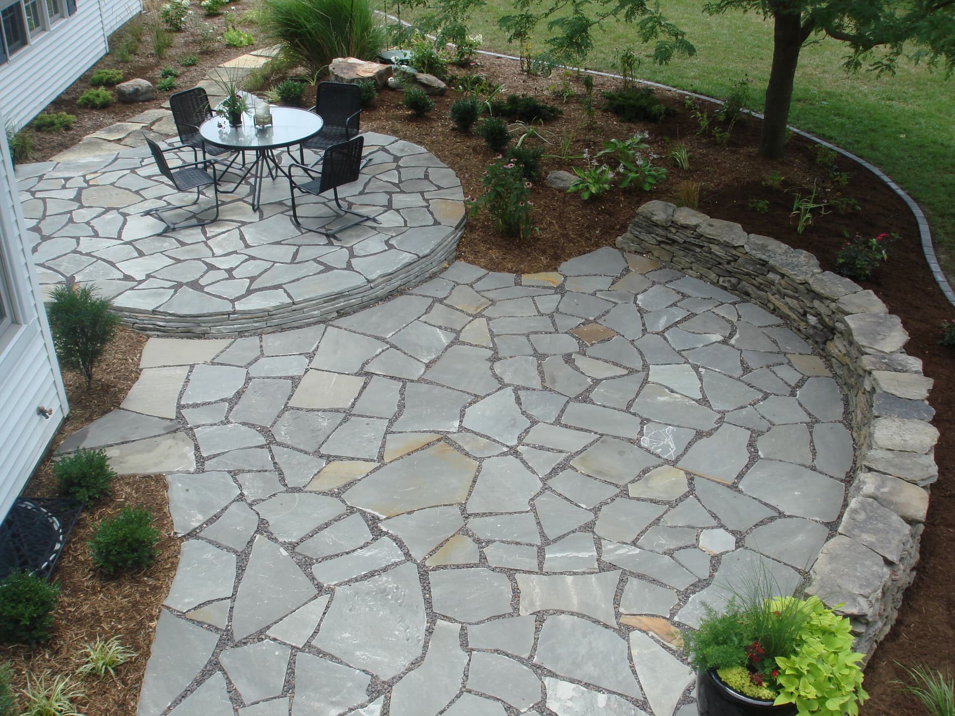 Natural flagstone patio